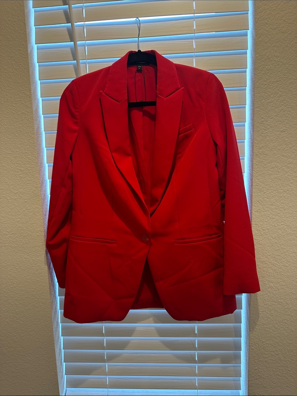 Express Red Single-Button Women's Blazer